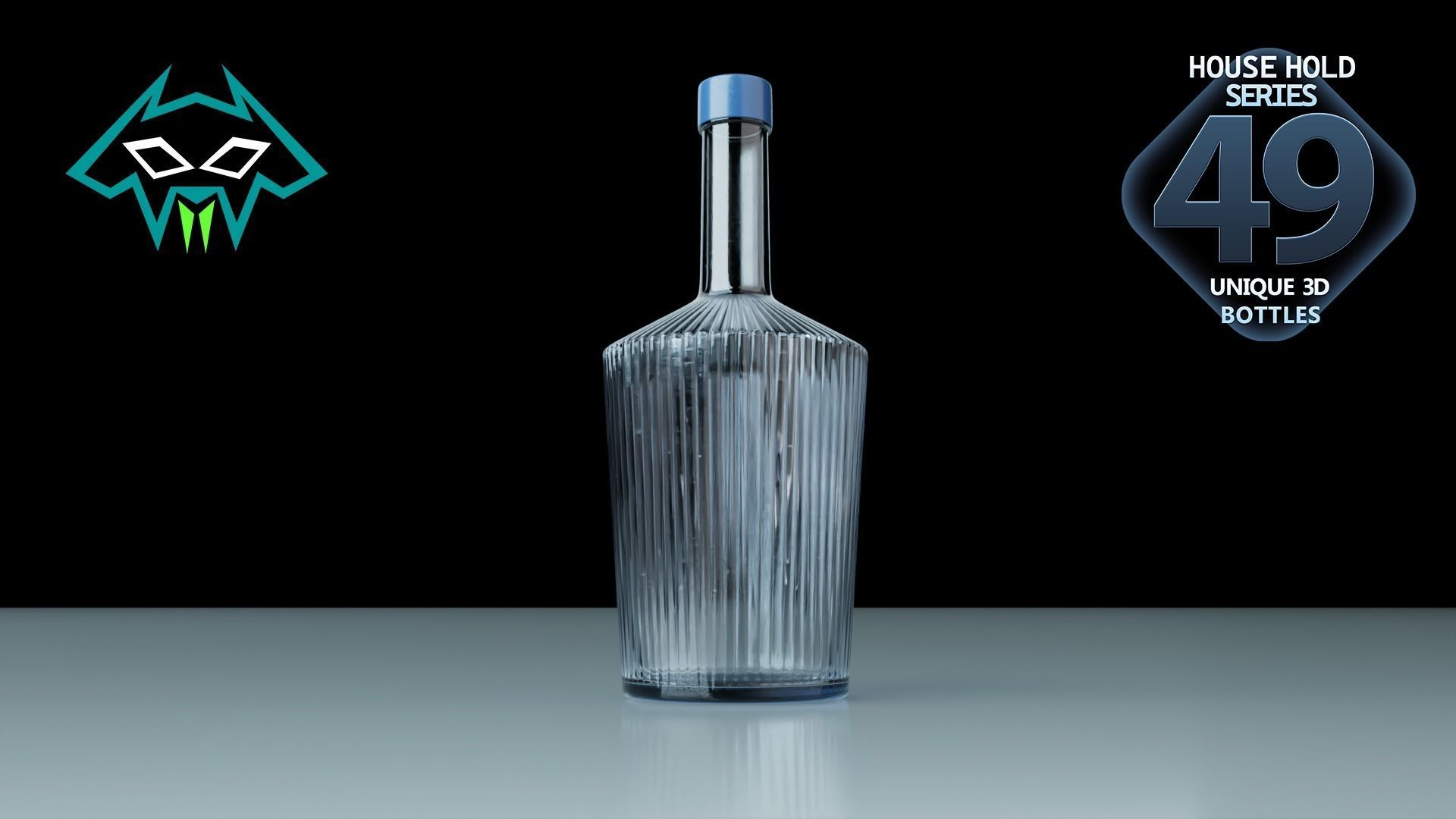 House Hold Series - 49 Unique 3D Bottles - 8th Batch Low-poly 3D model_5