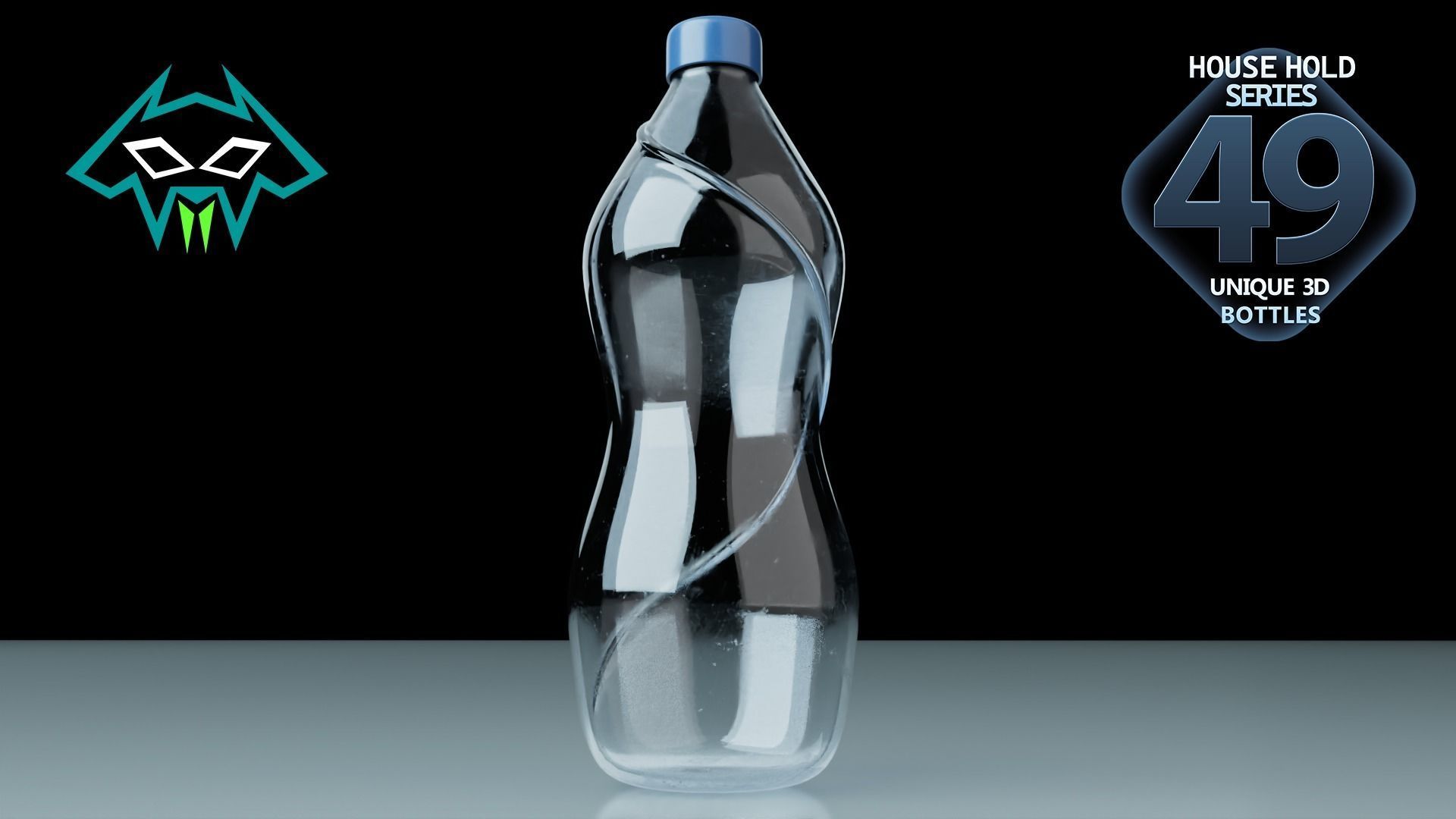 House Hold Series - 49 Unique 3D Bottles - 8th Batch Low-poly 3D model_4