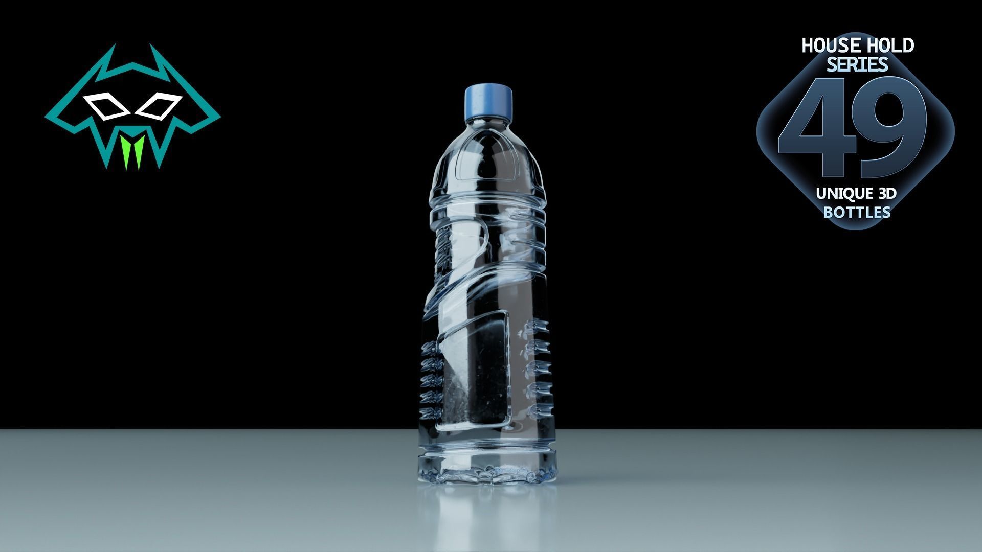 House Hold Series - 49 Unique 3D Bottles - 8th Batch Low-poly 3D model_3