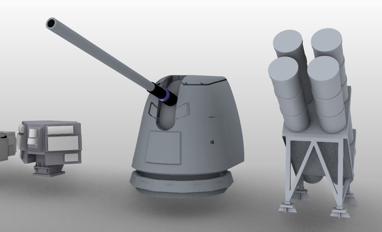 TICONDEROGA CLASS GUIDED MISSLE CRUISER 3D PRINT READY 3D print model_14