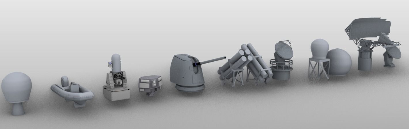 TICONDEROGA CLASS GUIDED MISSLE CRUISER 3D PRINT READY 3D print model_7