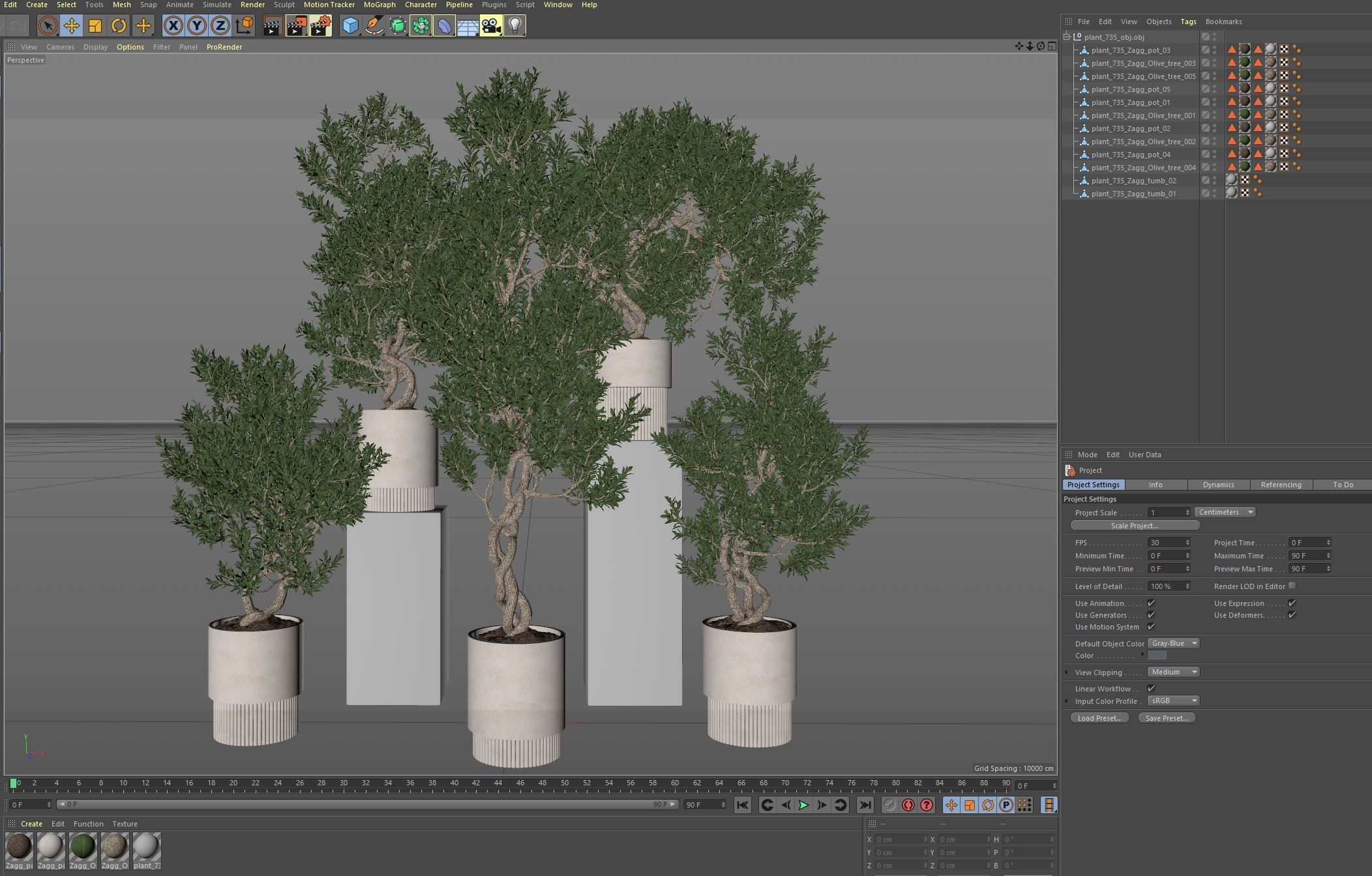Plants collection 735 3D model_7