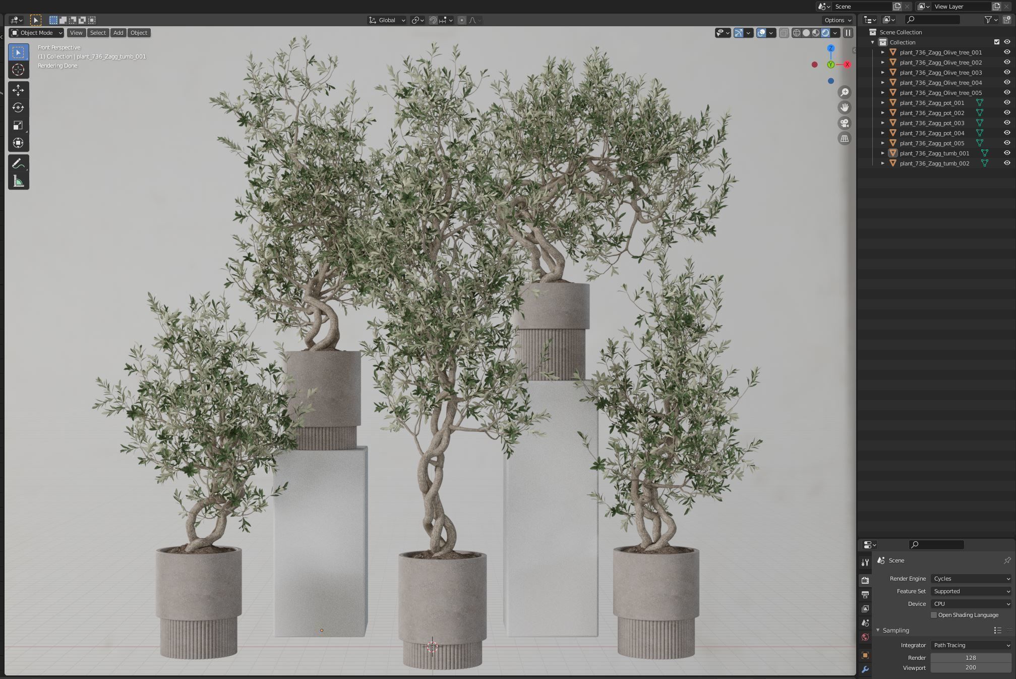 Plants collection 736 3D model_6