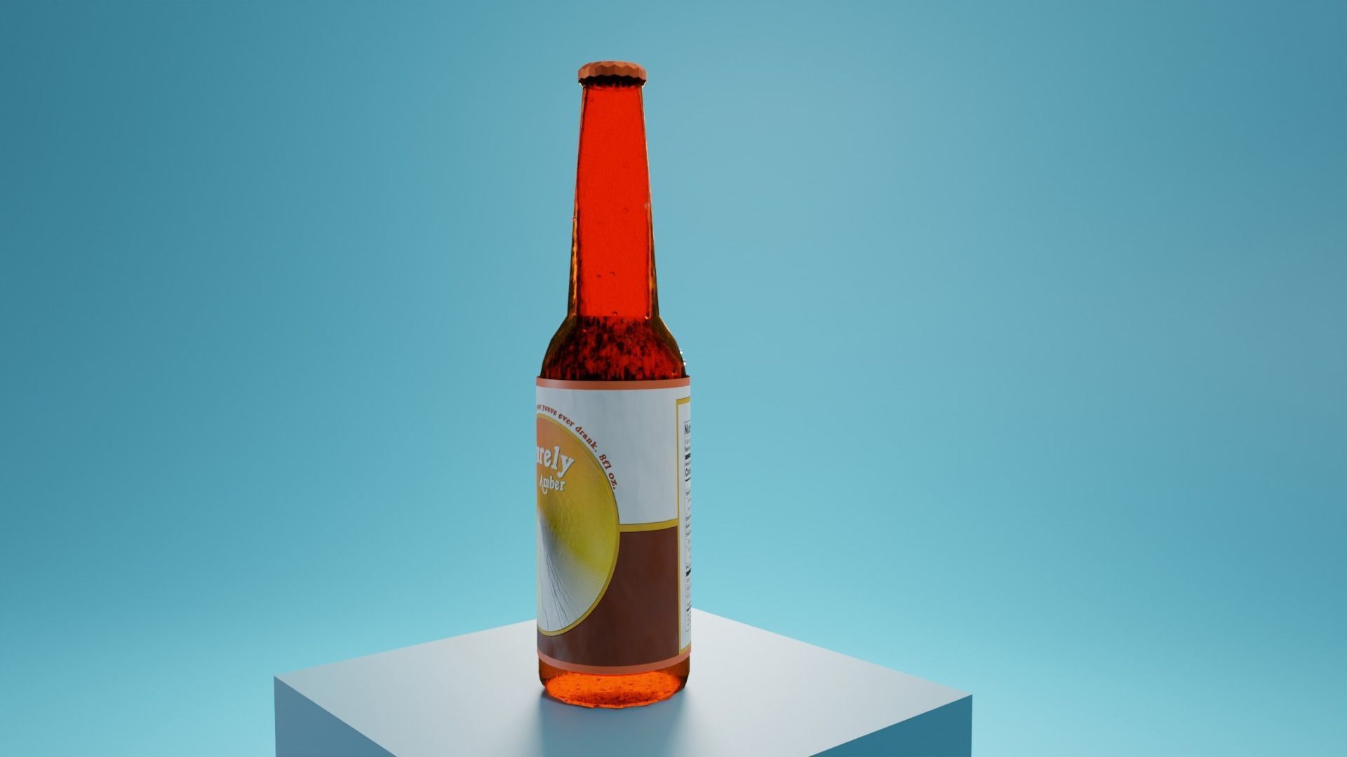 Brown Bottle Free low-poly 3D model_1