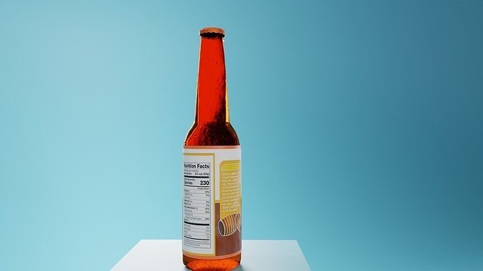 Brown Bottle Free low-poly 3D model