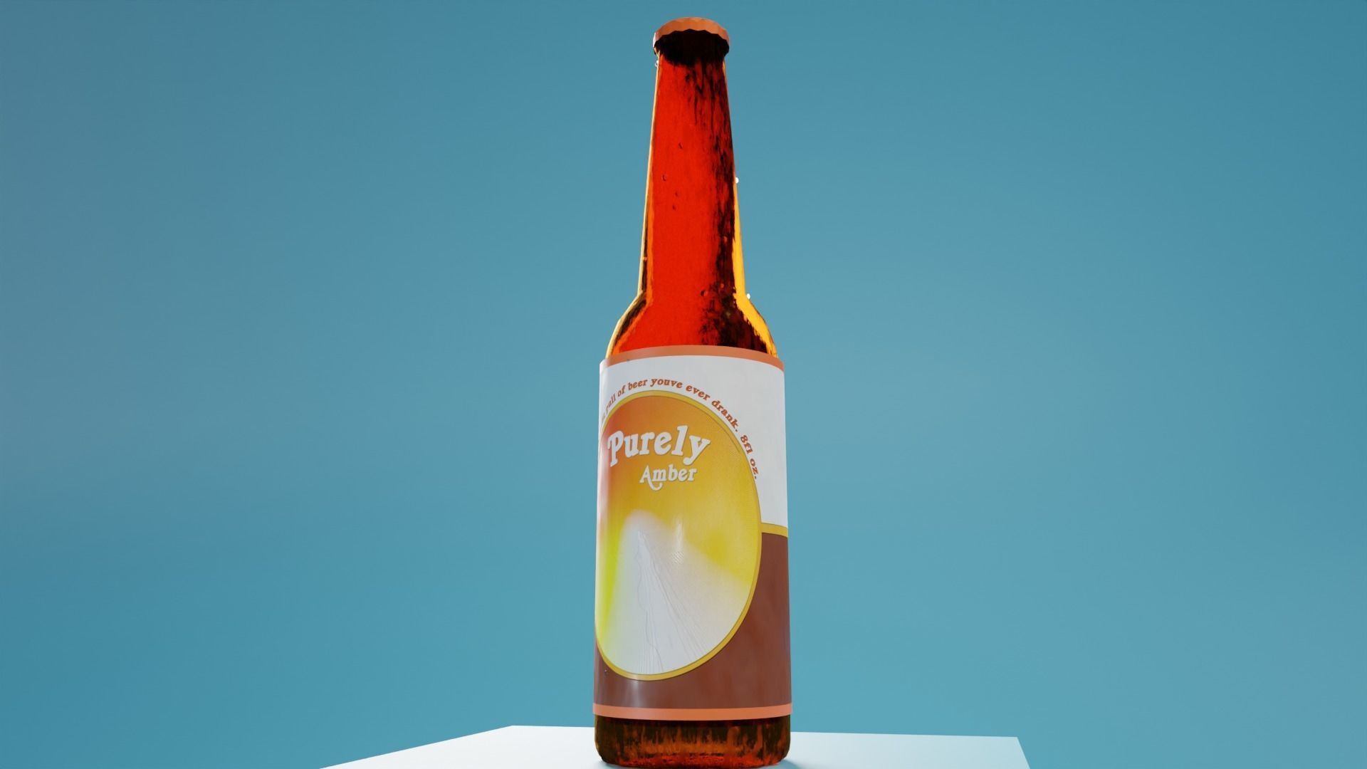 Brown Bottle Free low-poly 3D model_2