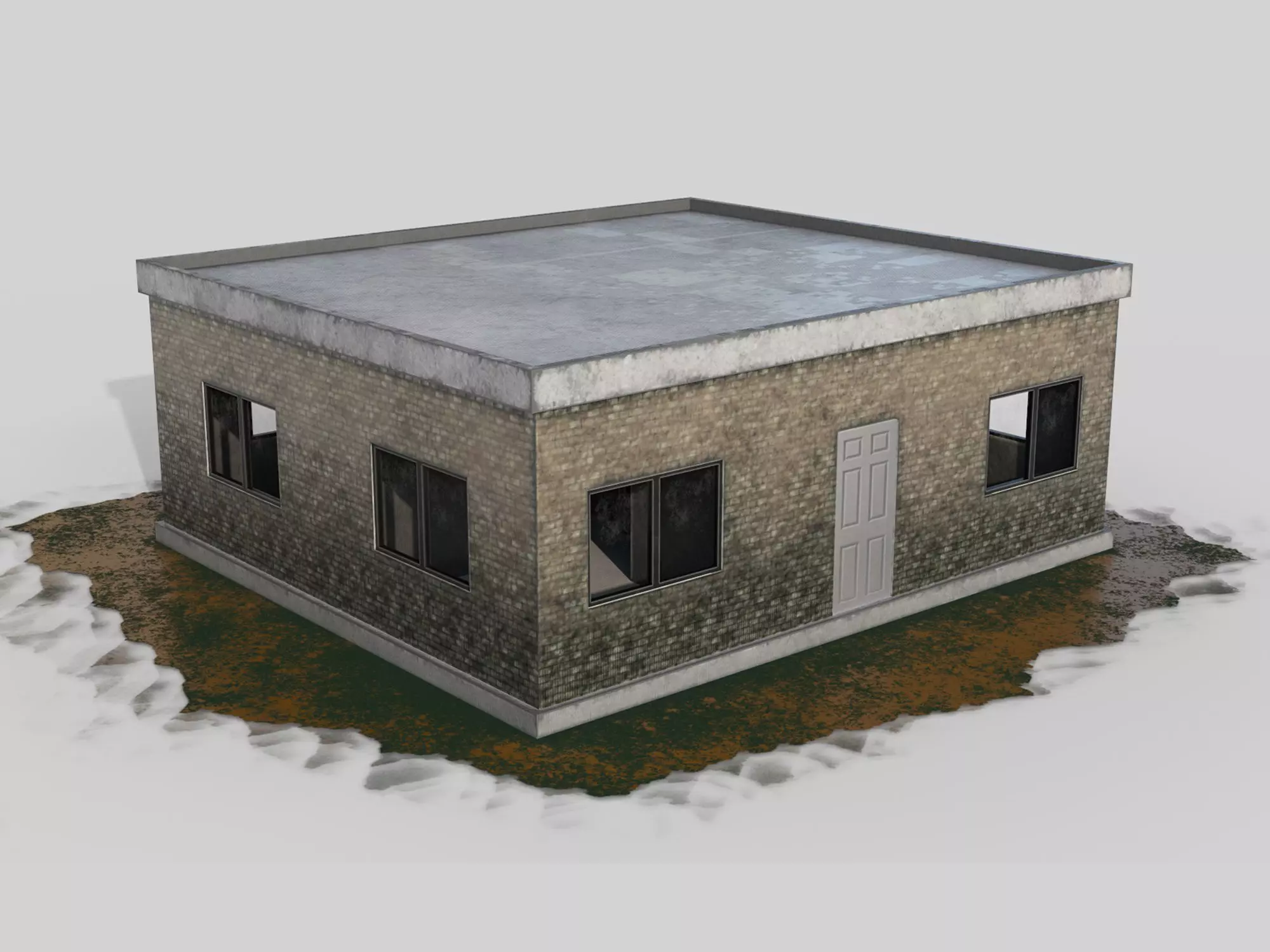 3D Low poly game asset Home Low-poly 3D model_0