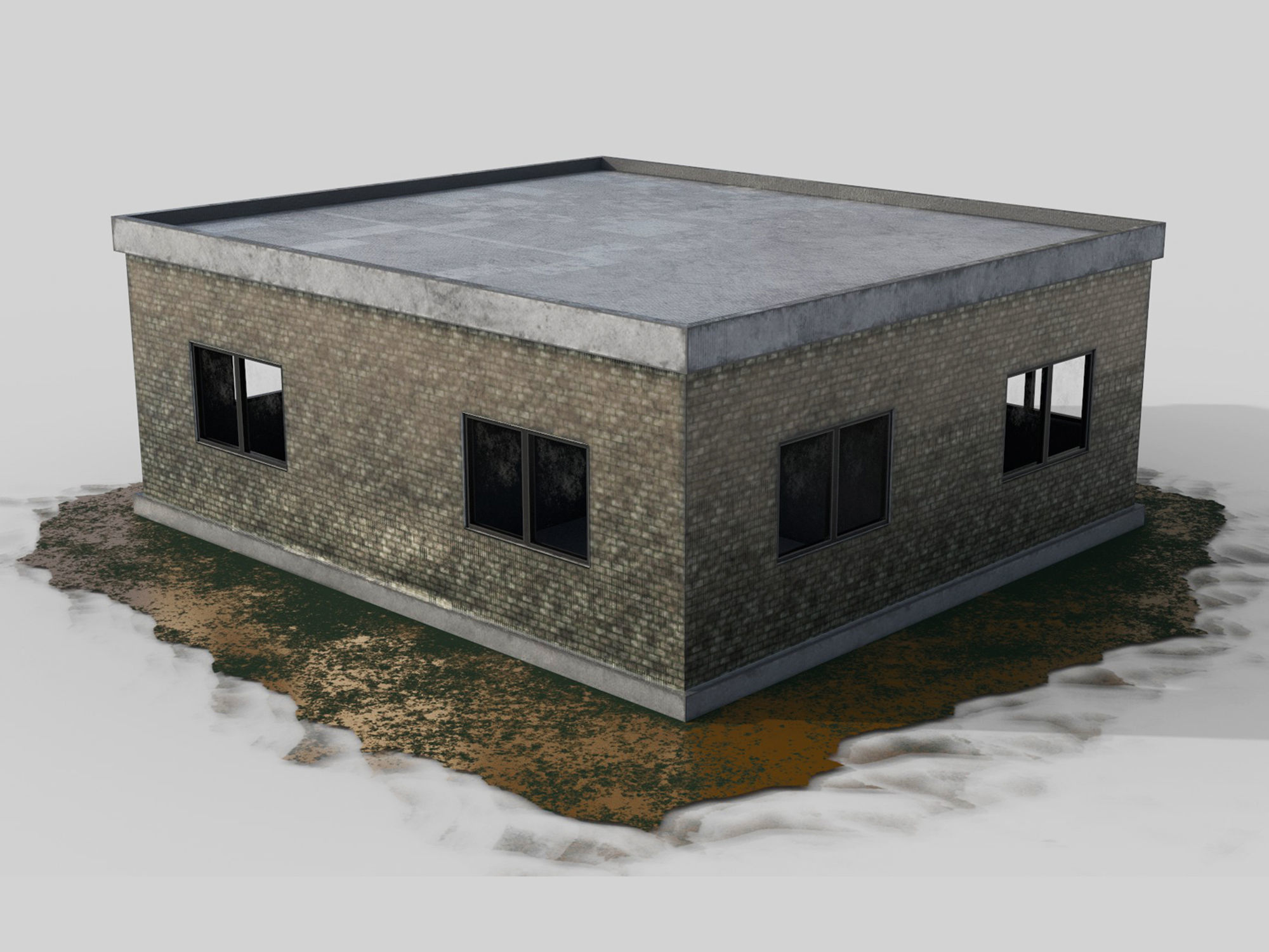 3D Low poly game asset Home Low-poly 3D model_1