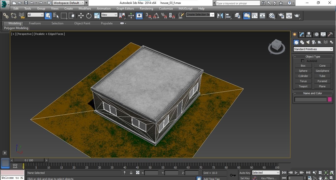 3D Low poly game asset Home Low-poly 3D model_10