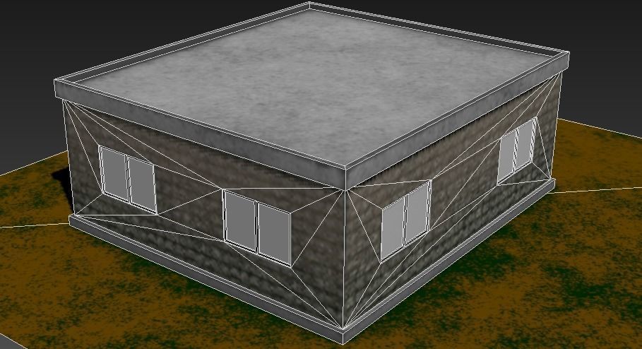 3D Low poly game asset Home Low-poly 3D model_6