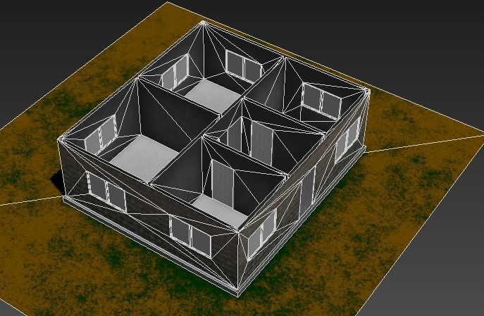 3D Low poly game asset Home Low-poly 3D model_7