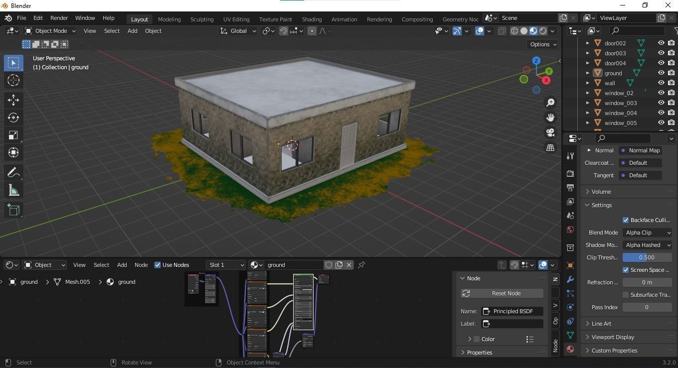 3D Low poly game asset Home Low-poly 3D model_9