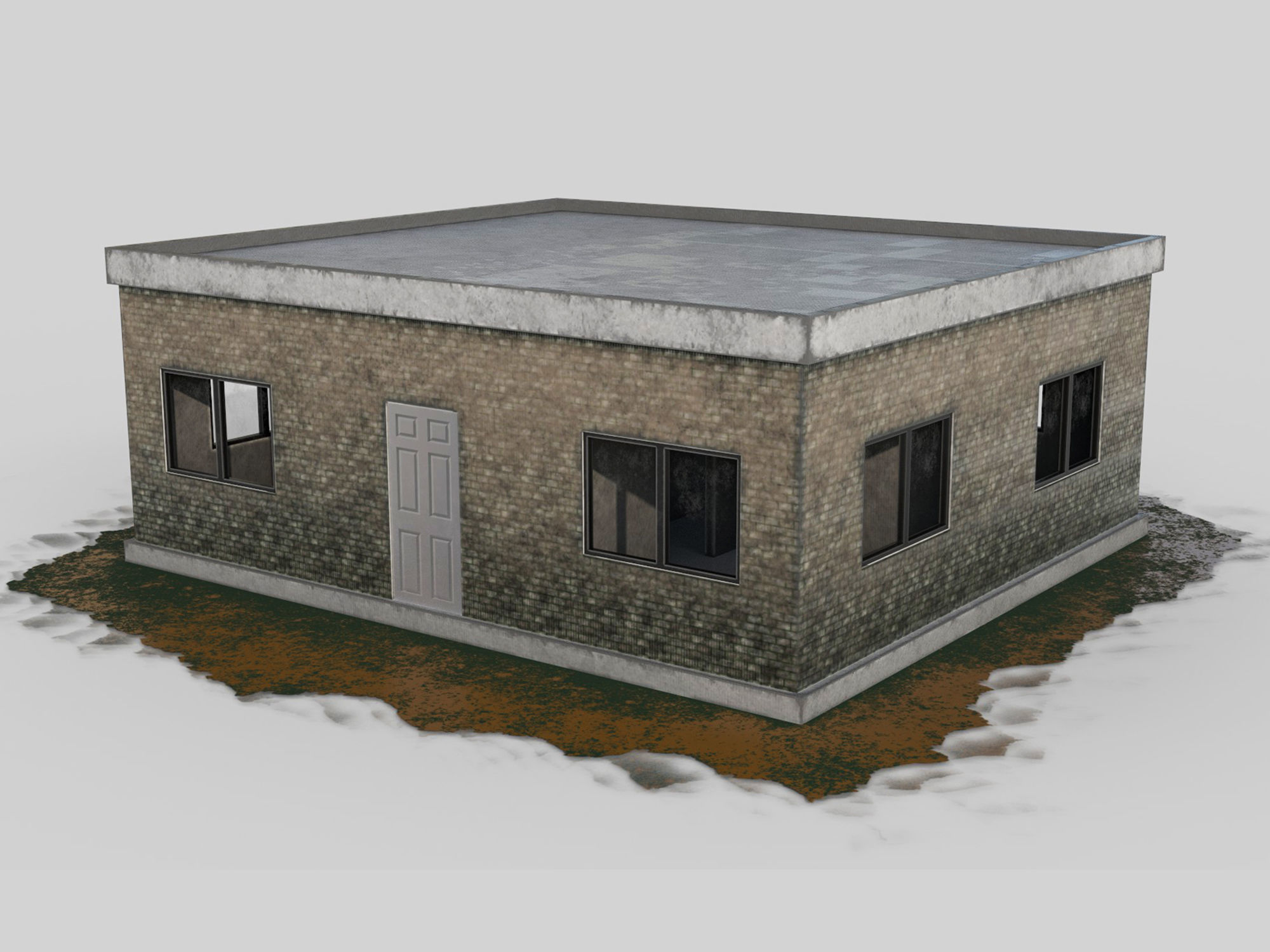 3D Low poly game asset Home Low-poly 3D model_3