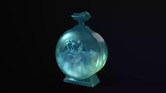 Magic Glowing Dragon Potion Stylized Fantasy PBR Game Asset