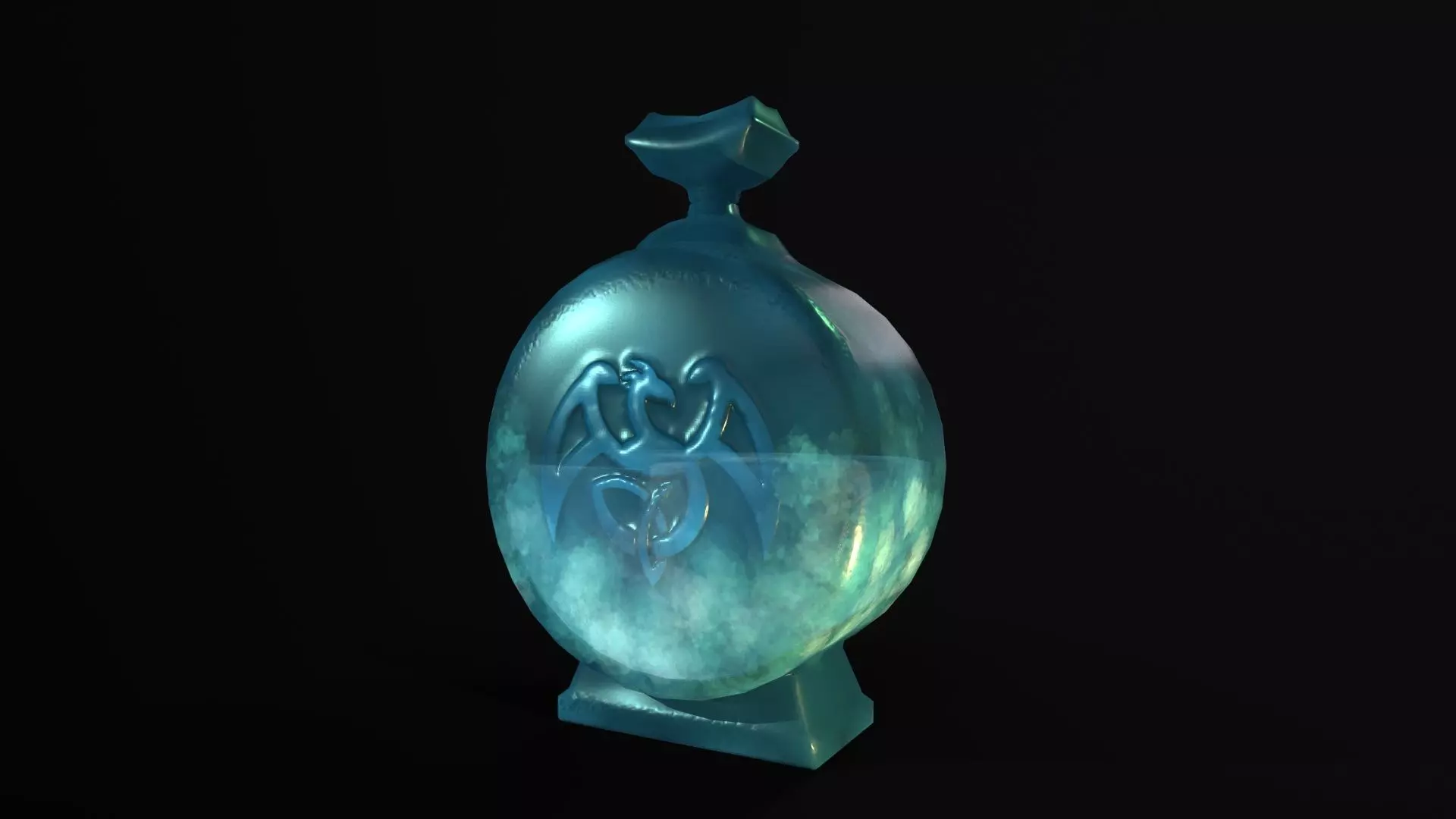 Magic Glowing Dragon Potion Stylized Fantasy PBR Game Asset Low-poly 3D model_0