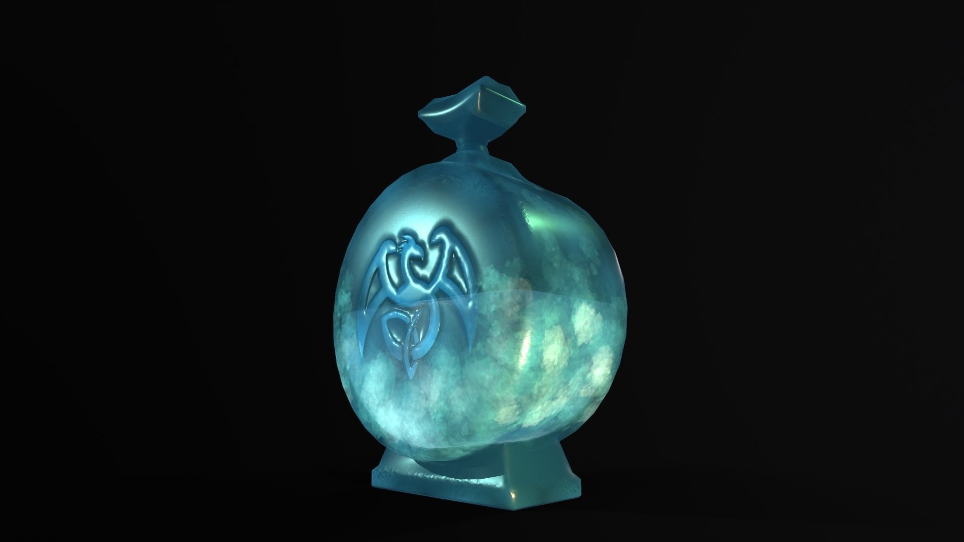 Magic Glowing Dragon Potion Stylized Fantasy PBR Game Asset Low-poly 3D model_6