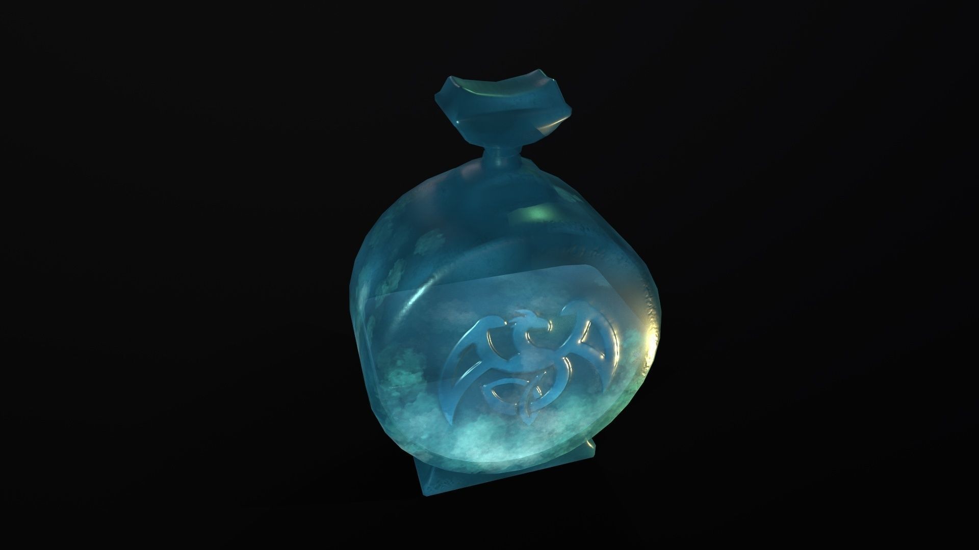 Magic Glowing Dragon Potion Stylized Fantasy PBR Game Asset Low-poly 3D model_3
