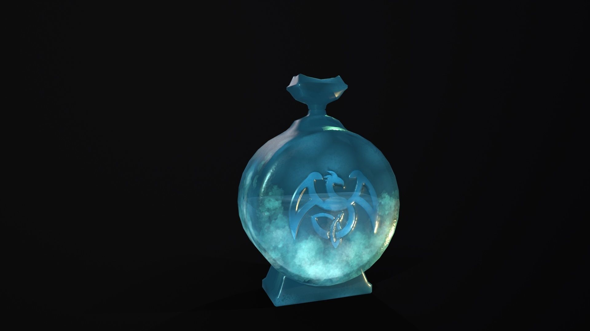 Magic Glowing Dragon Potion Stylized Fantasy PBR Game Asset Low-poly 3D model_10