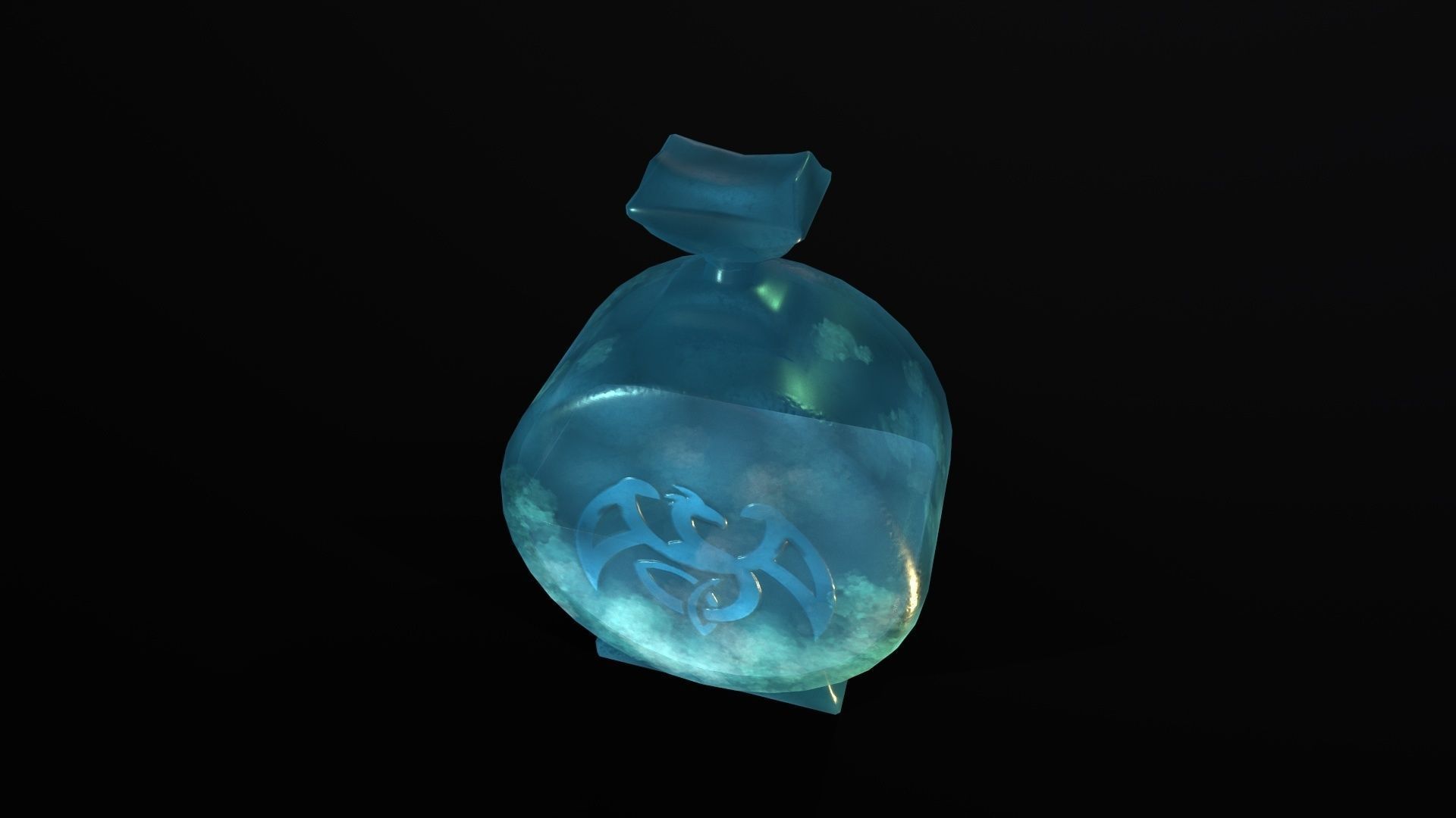 Magic Glowing Dragon Potion Stylized Fantasy PBR Game Asset Low-poly 3D model_8