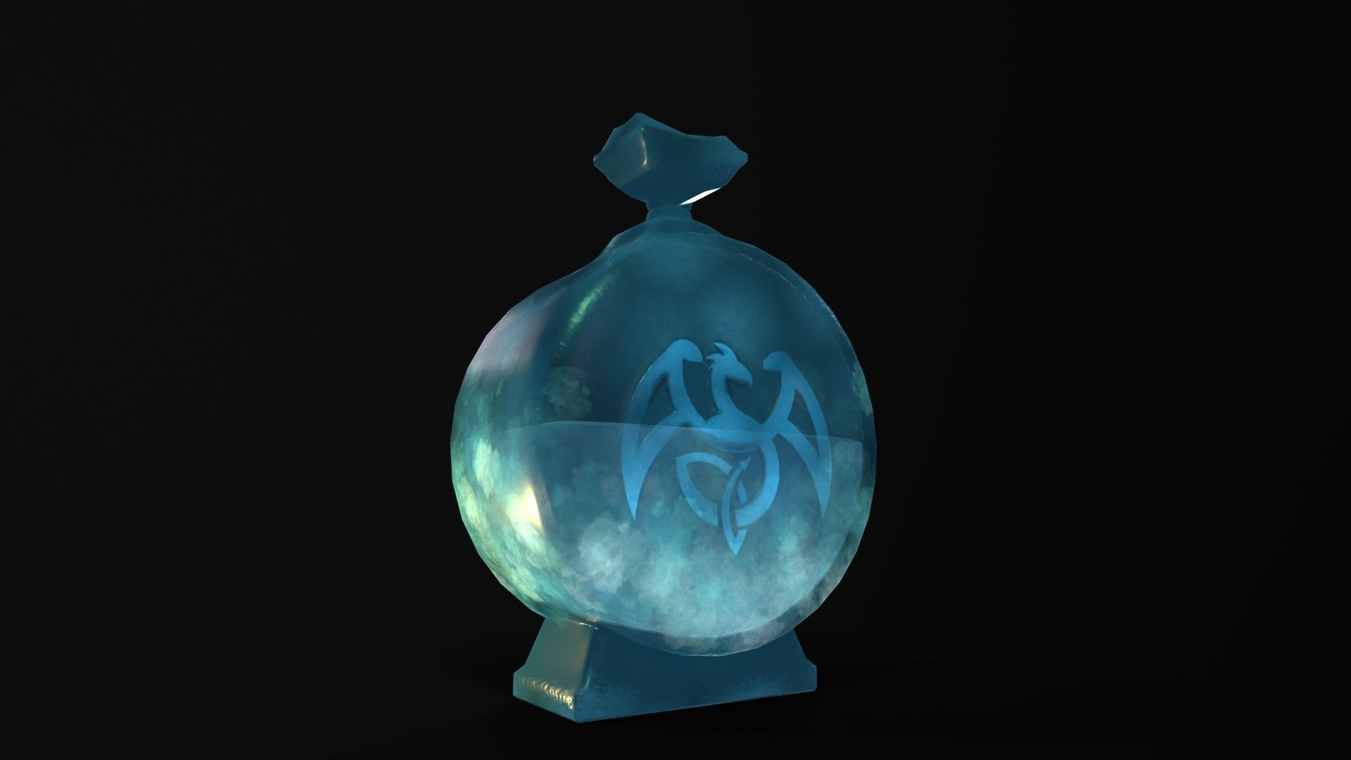 Magic Glowing Dragon Potion Stylized Fantasy PBR Game Asset Low-poly 3D model_7