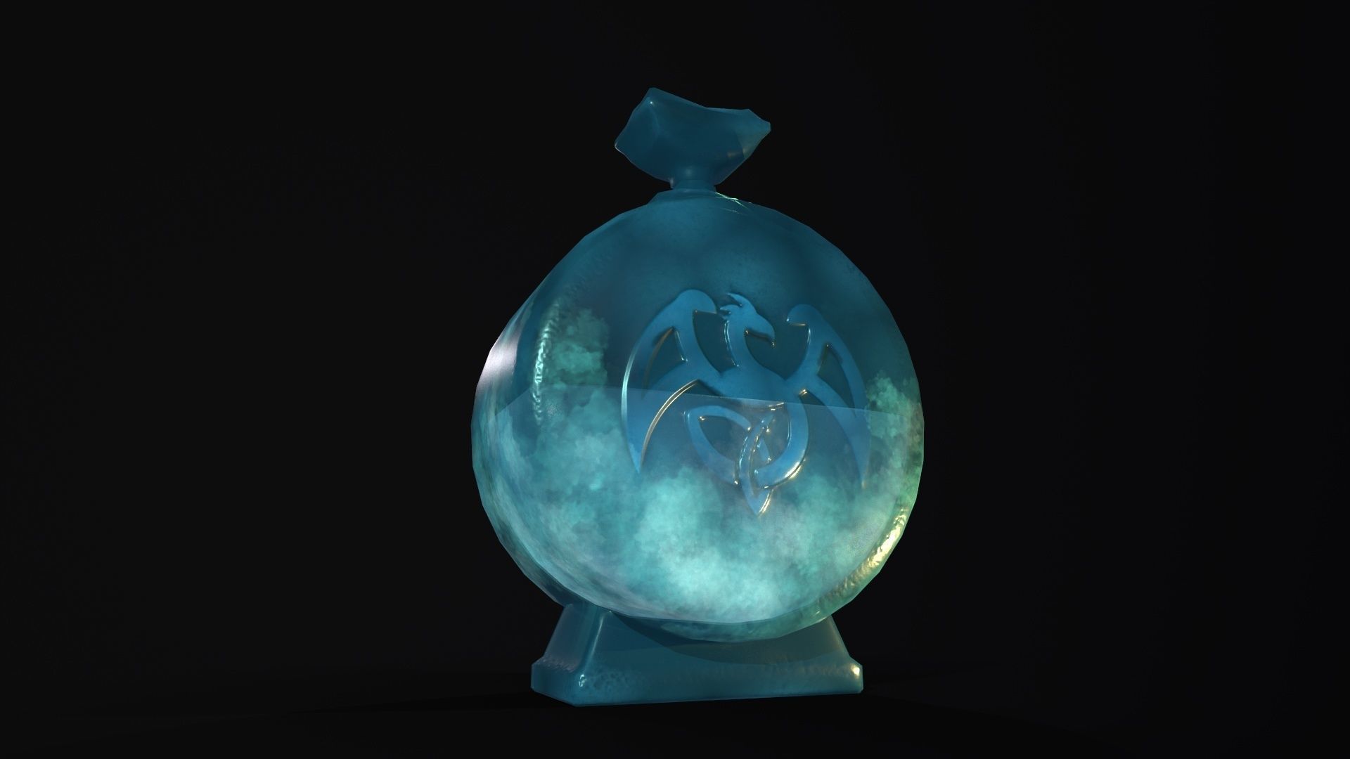 Magic Glowing Dragon Potion Stylized Fantasy PBR Game Asset Low-poly 3D model_5