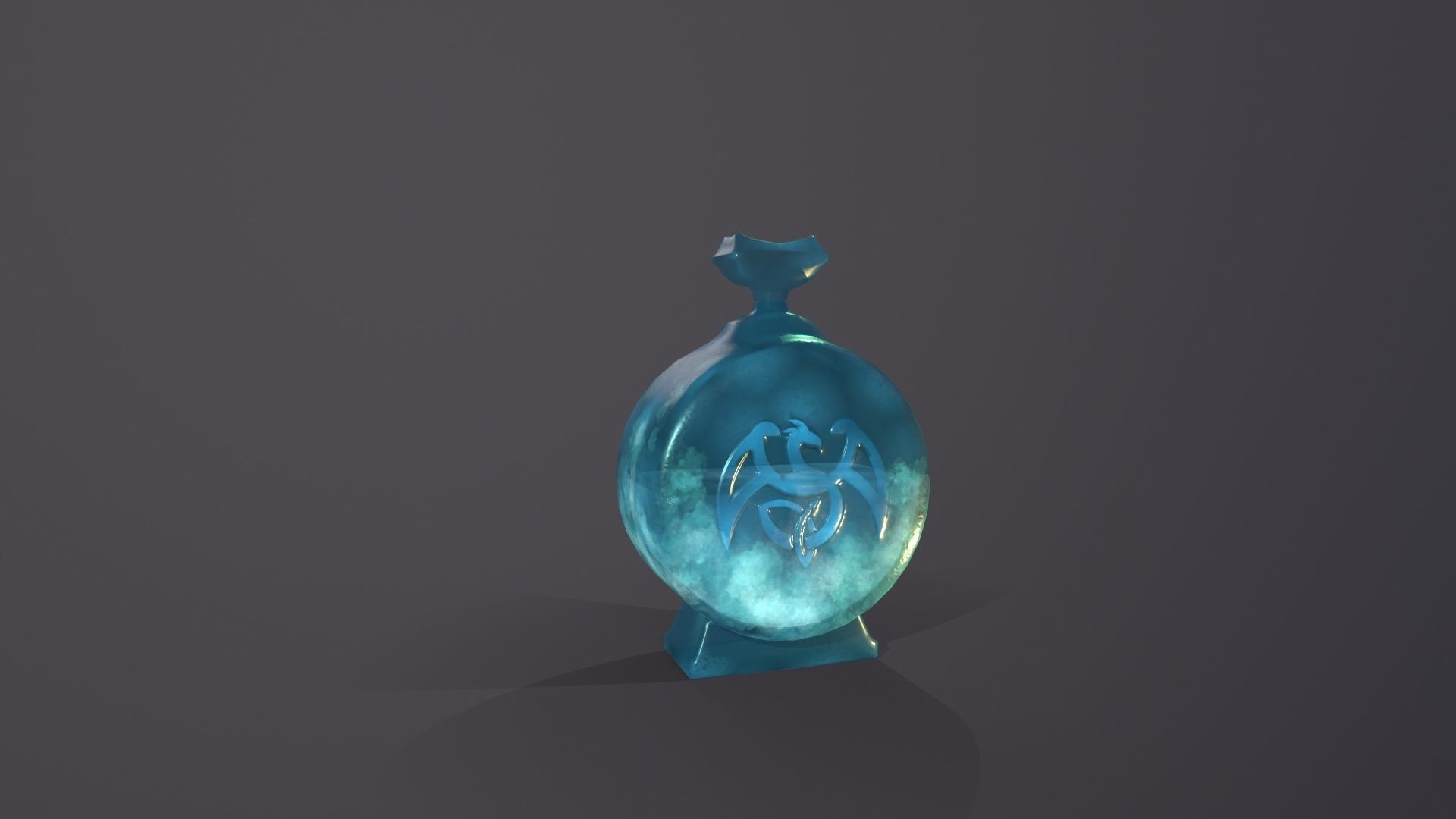 Magic Glowing Dragon Potion Stylized Fantasy PBR Game Asset Low-poly 3D model_4