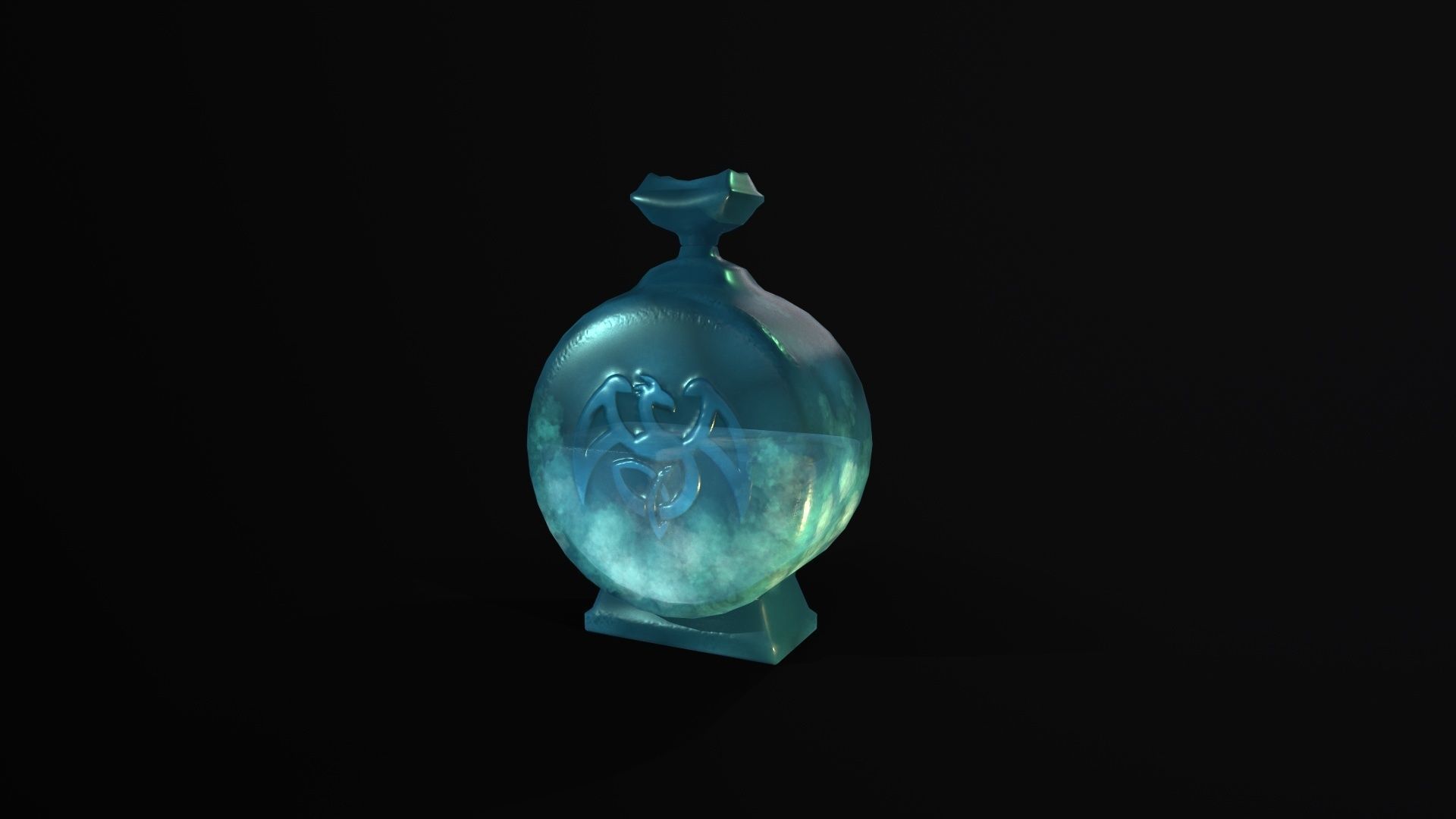 Magic Glowing Dragon Potion Stylized Fantasy PBR Game Asset Low-poly 3D model_2