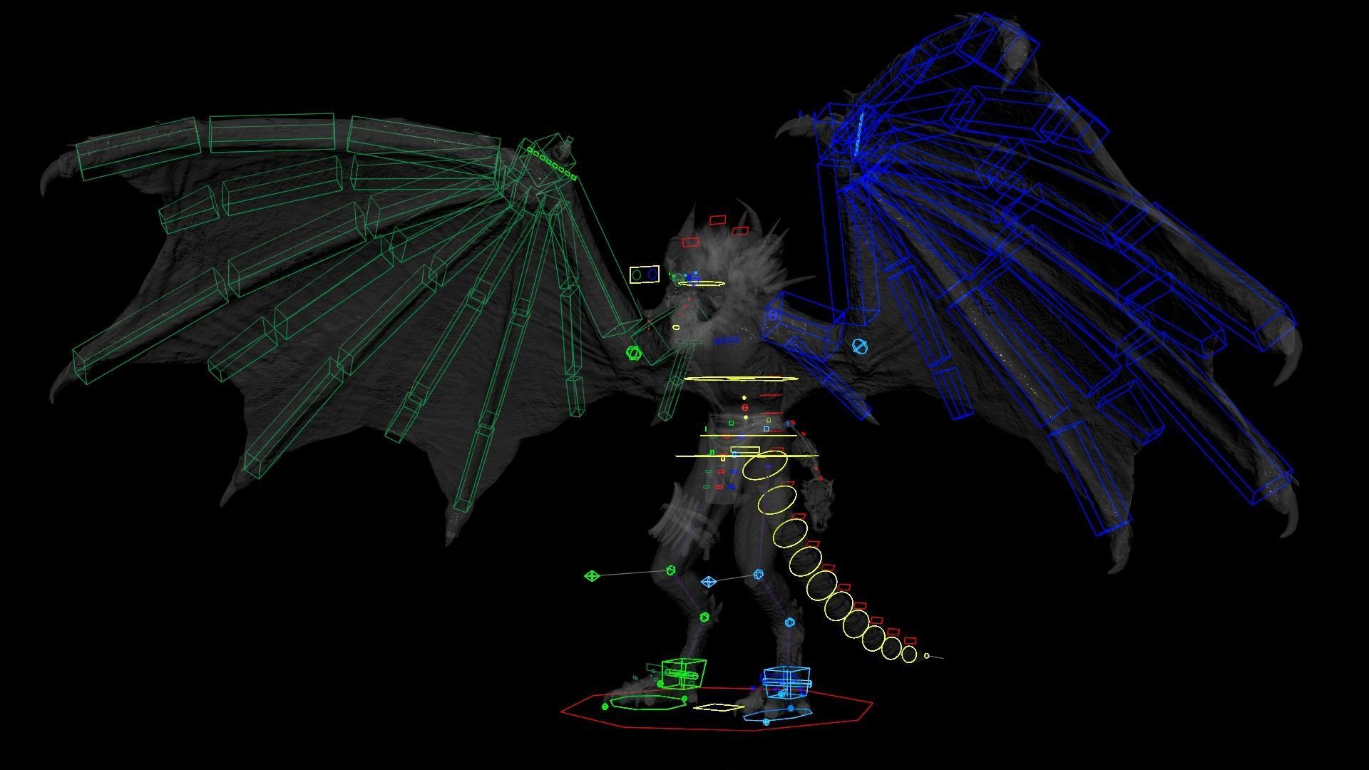 Harpy Vampire Low-poly 3D model_19