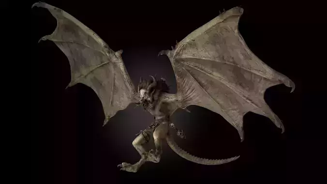 Harpy Vampire Low-poly 3D model