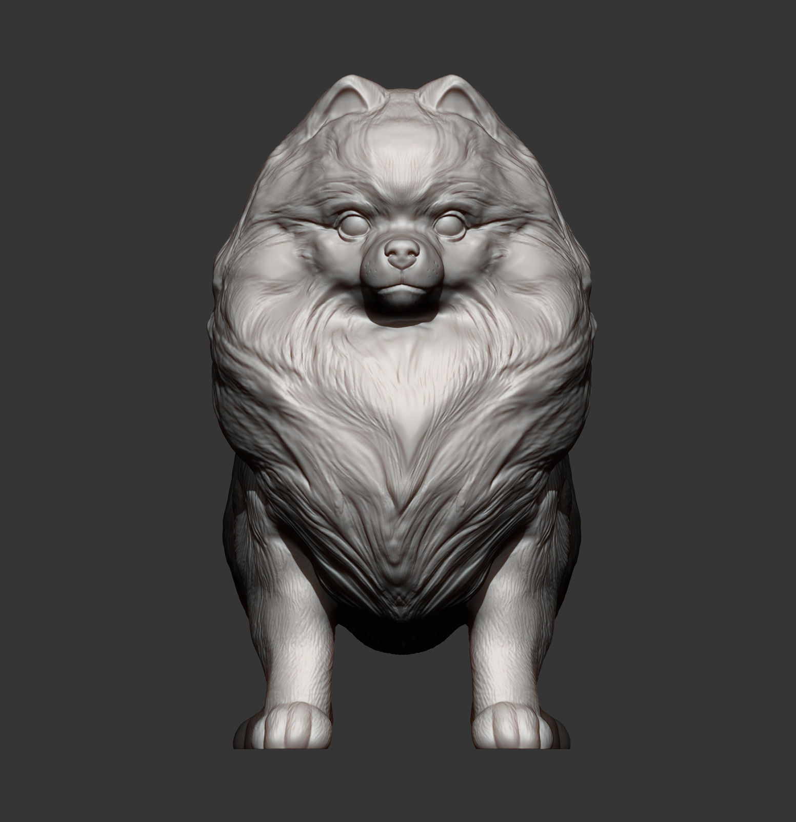 Pomeranian figurine 3D print model_10