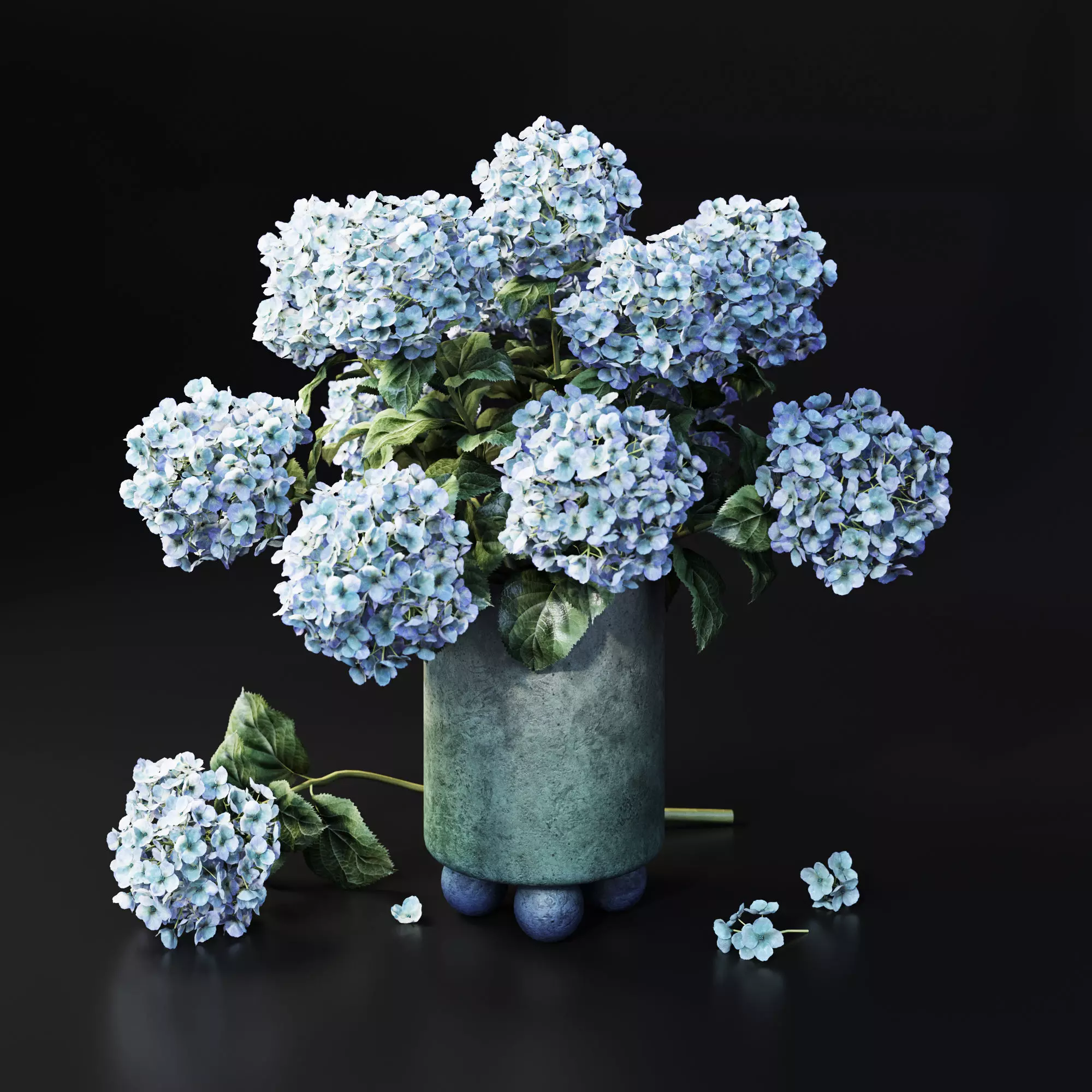 Hydrangea Blue 3D model_0