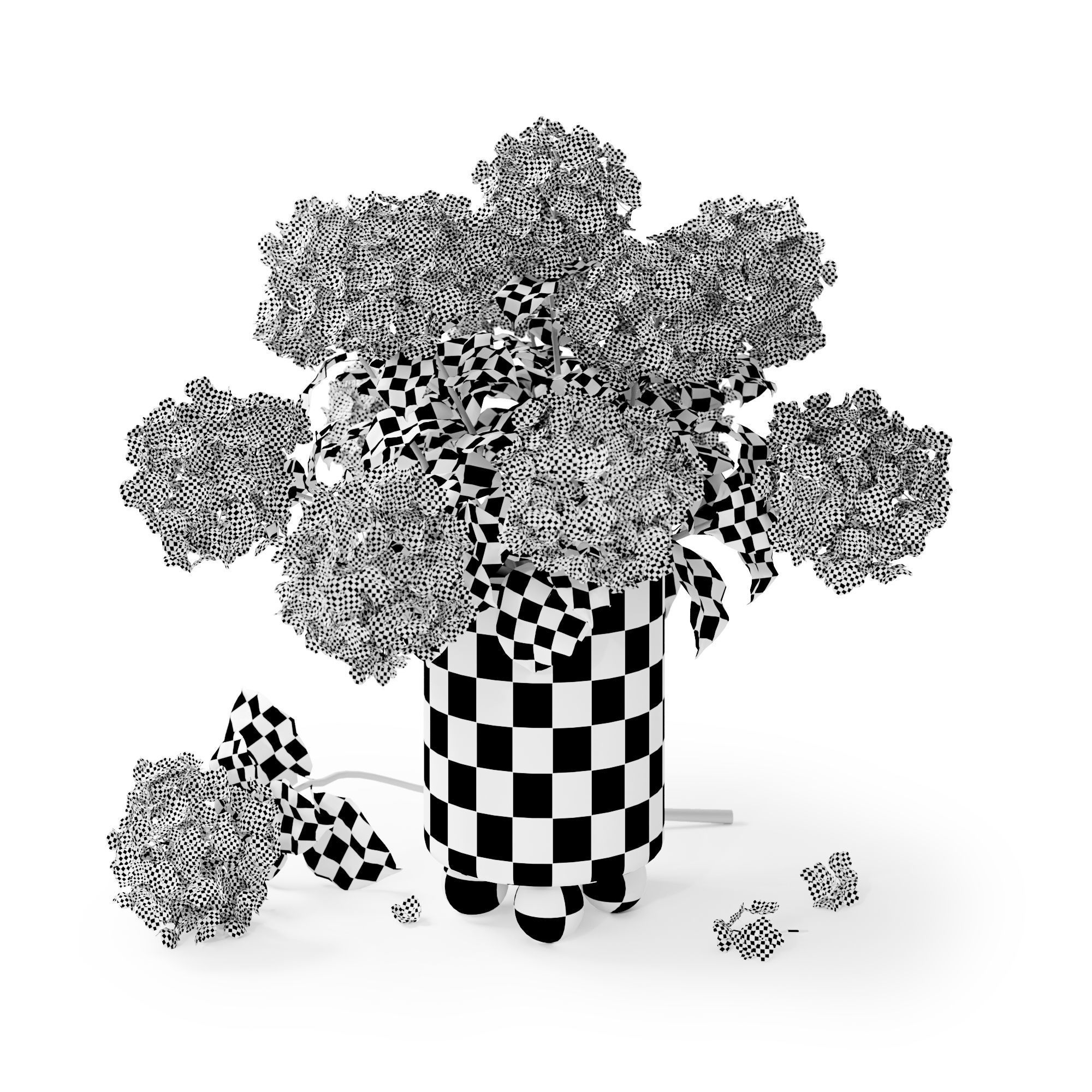 Hydrangea Blue 3D model_6
