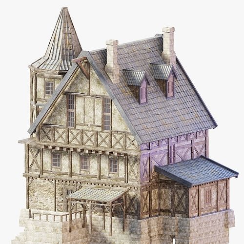 Medieval House 02 Free 3D model