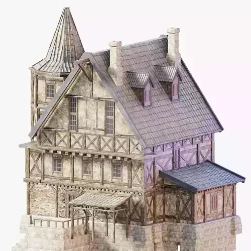 Medieval House 02 Free 3D model