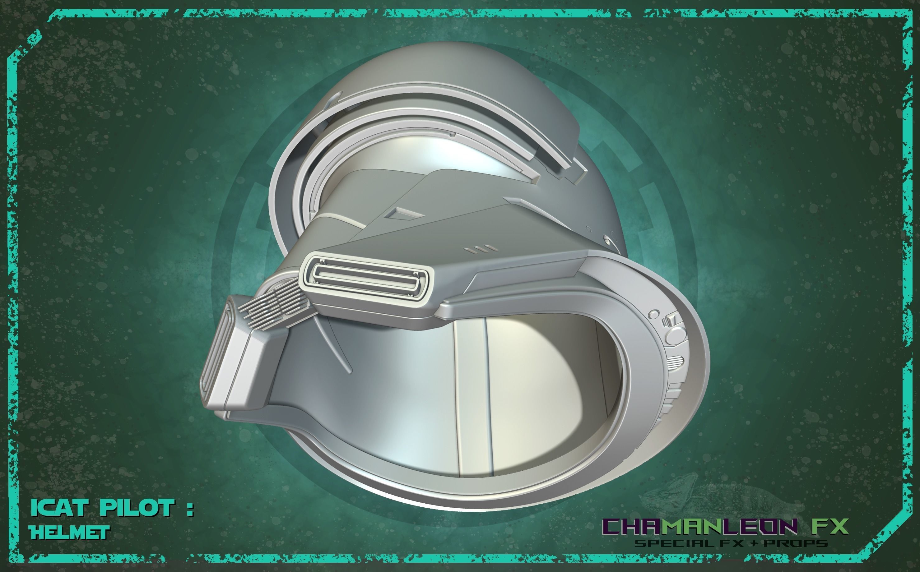ICAT Pilot helmet from Rogue One and Mandalorian 3D print model_9