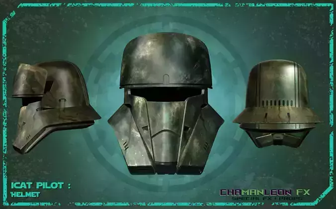 ICAT Pilot helmet from Rogue One and Mandalorian 3D print model