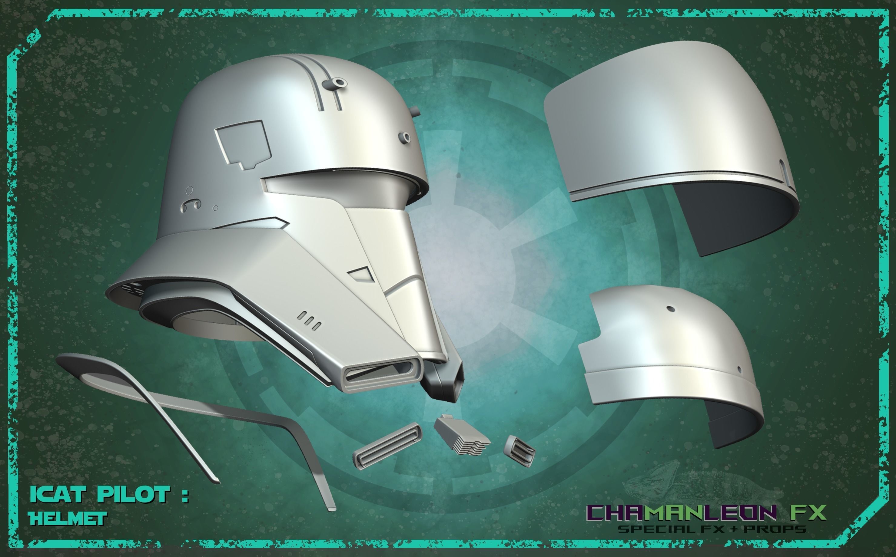 ICAT Pilot helmet from Rogue One and Mandalorian 3D print model_5