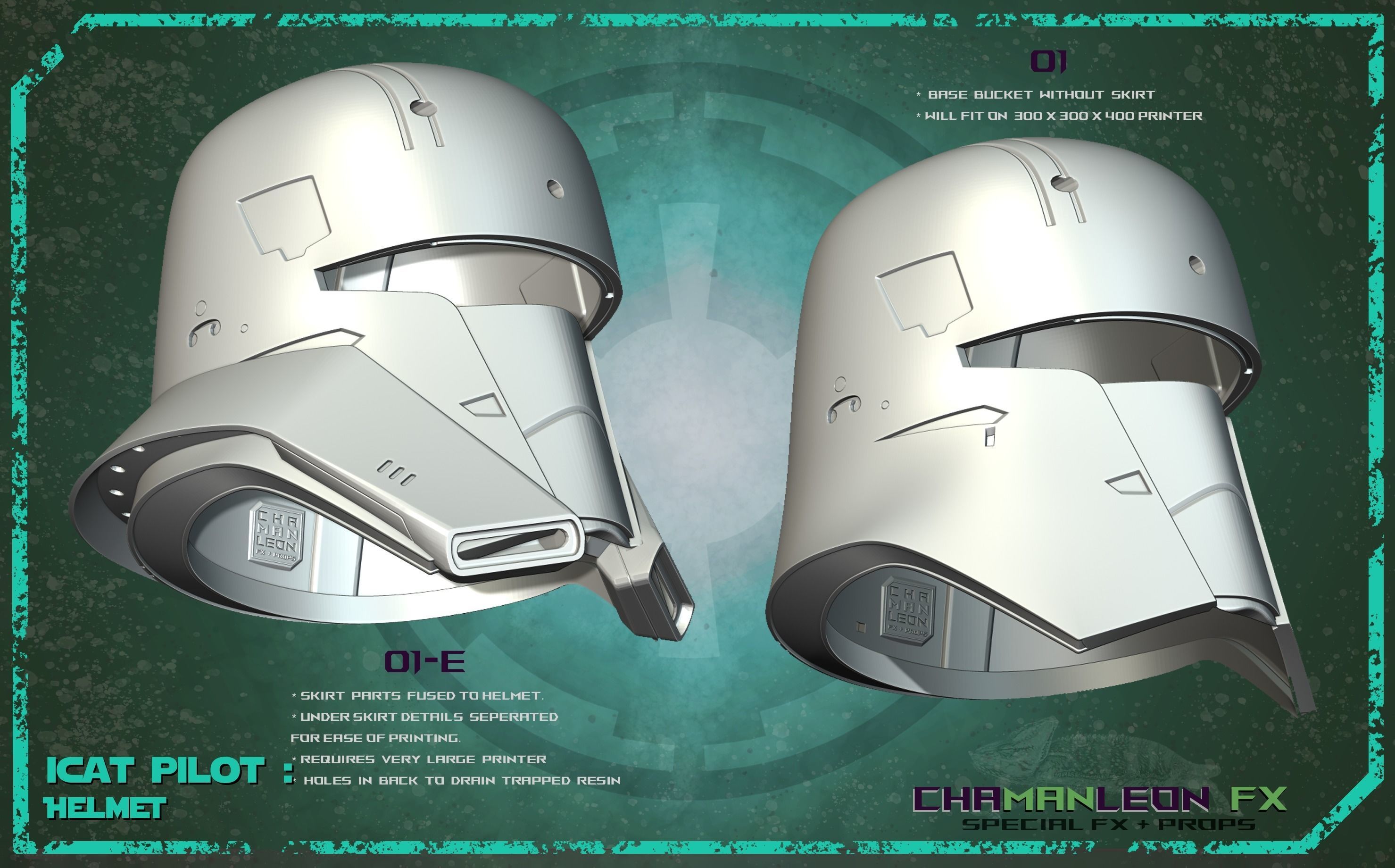 ICAT Pilot helmet from Rogue One and Mandalorian 3D print model_10