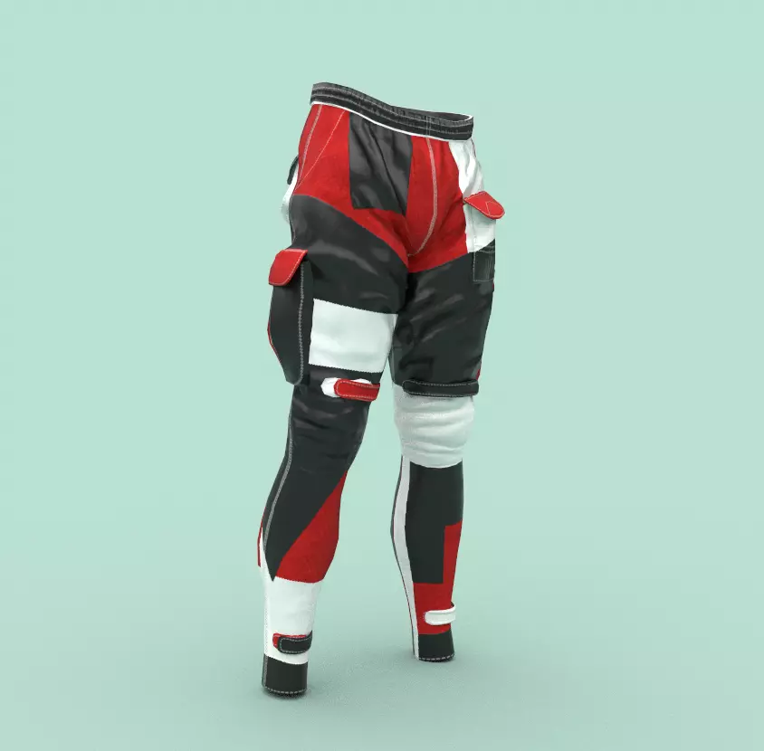 Tactical pants Low-poly 3D model_0