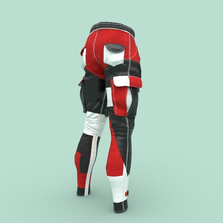 Tactical pants Low-poly 3D model_5