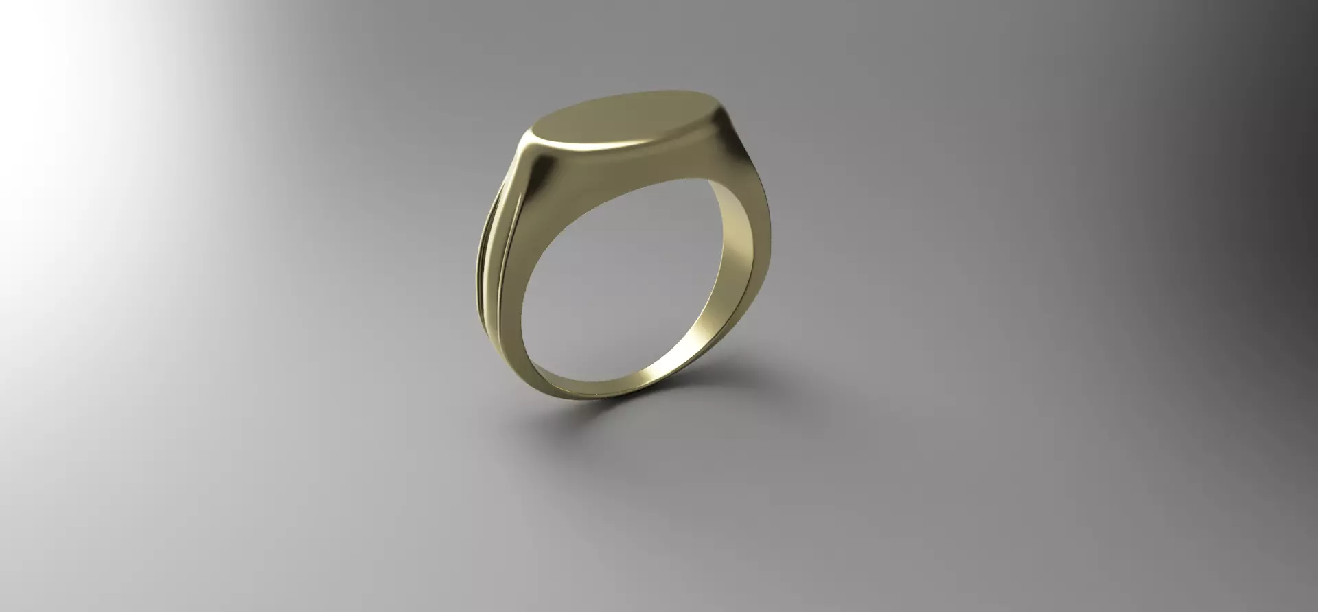 Basic Signet Ring 3D print model_0