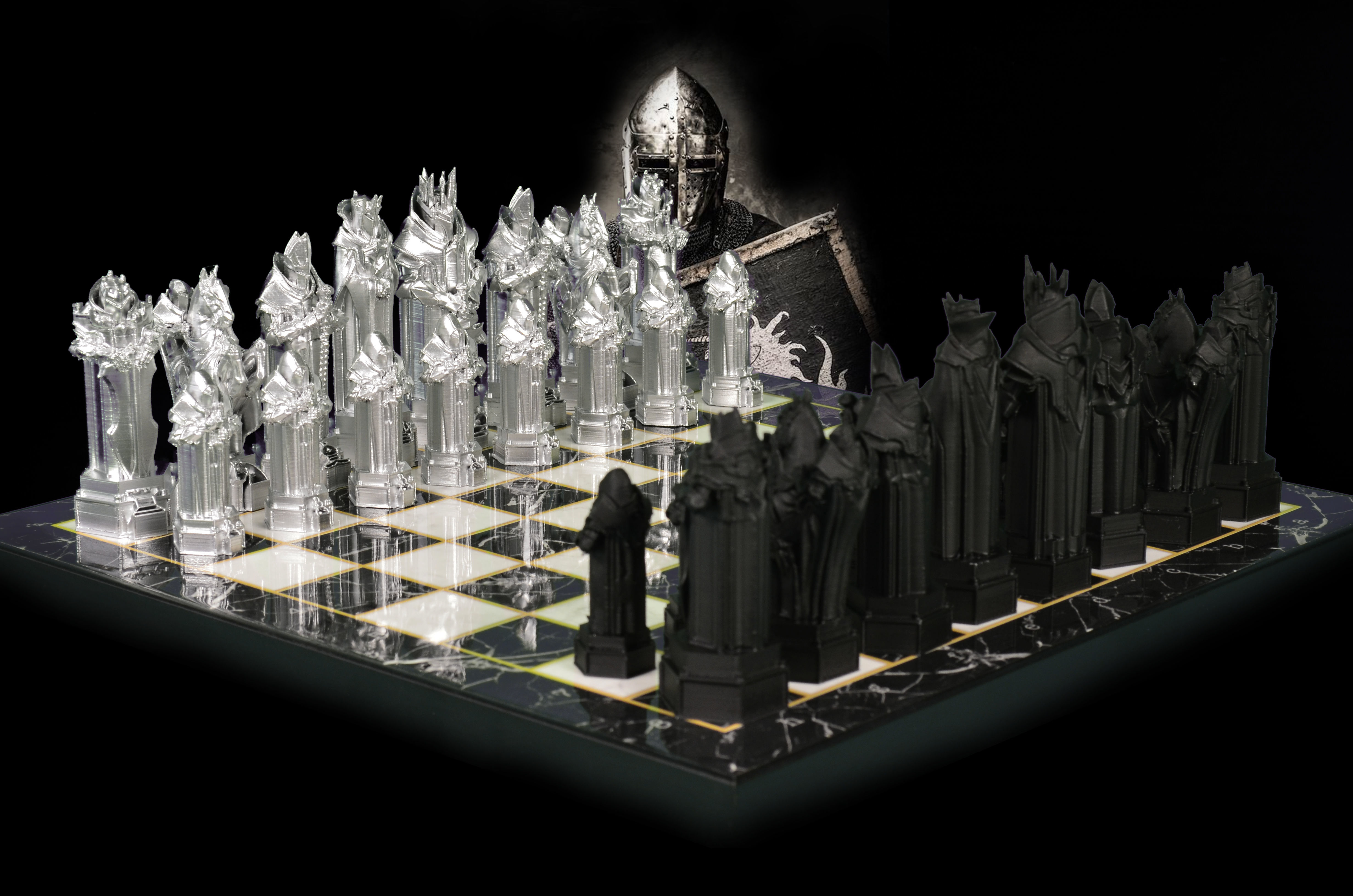 Warrior Knights Chess Set - Special Design  3D print model_6