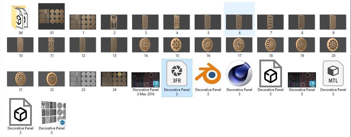 Decorative Panel 3 3D model_18