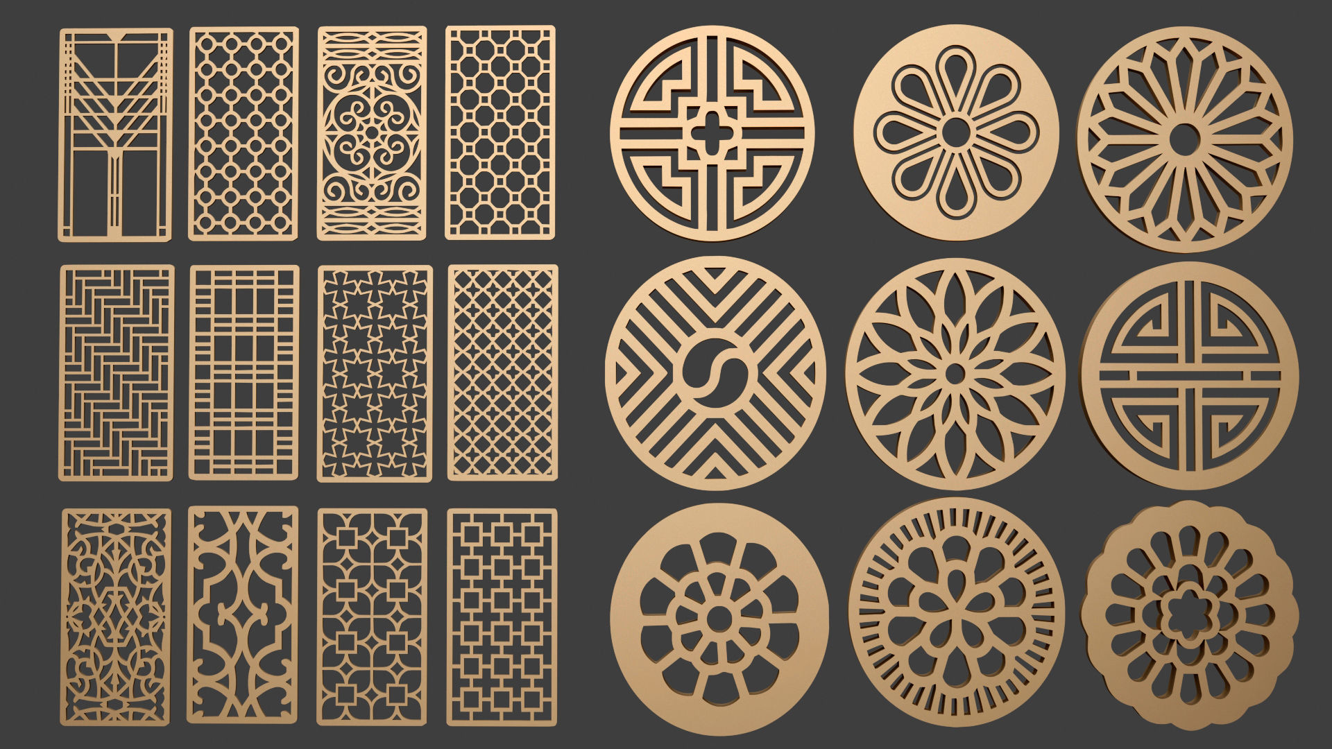 Decorative Panel 3 3D model_1