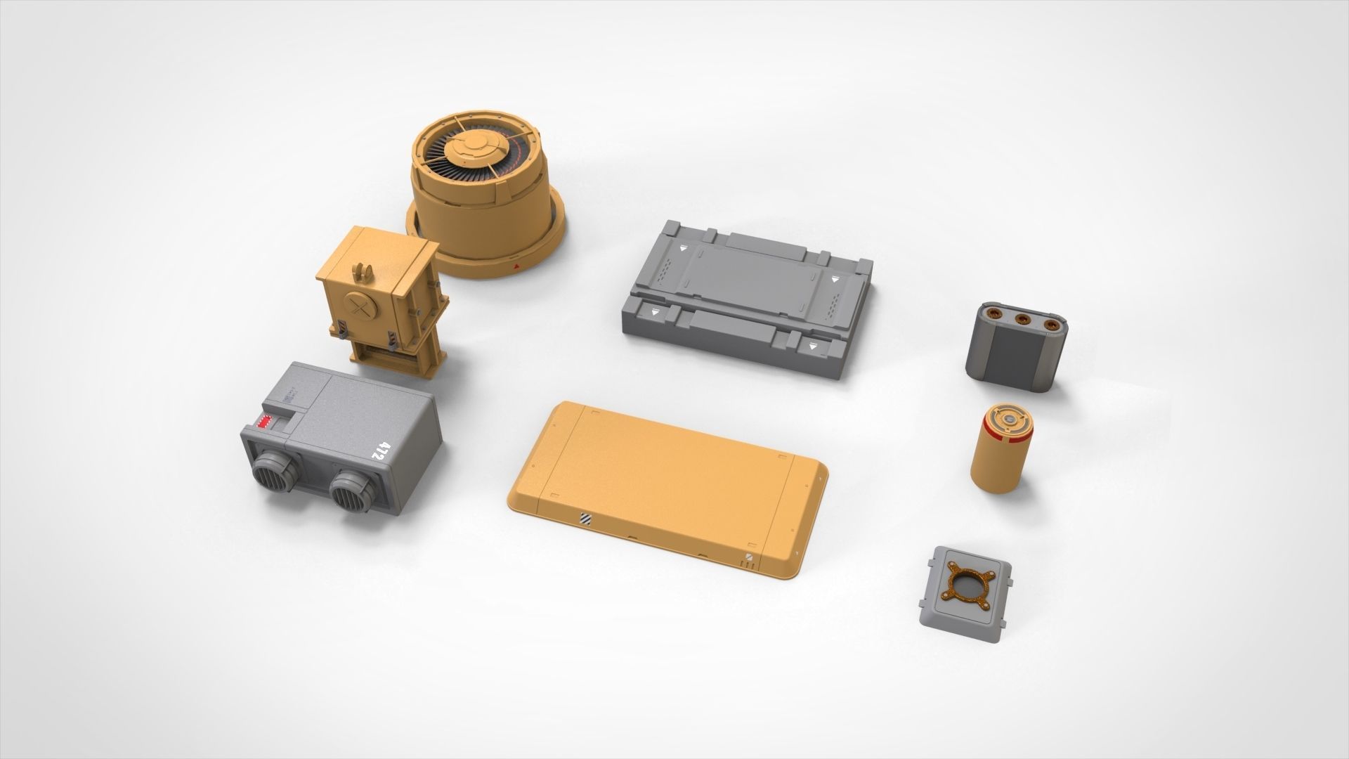 sci-fi Architecture kitbash 37 3D model_18