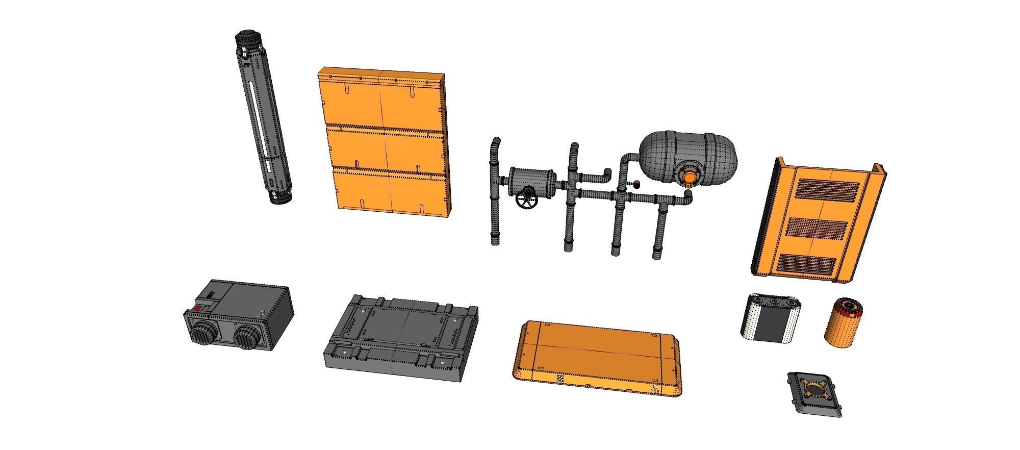 sci-fi Architecture kitbash 37 3D model_32