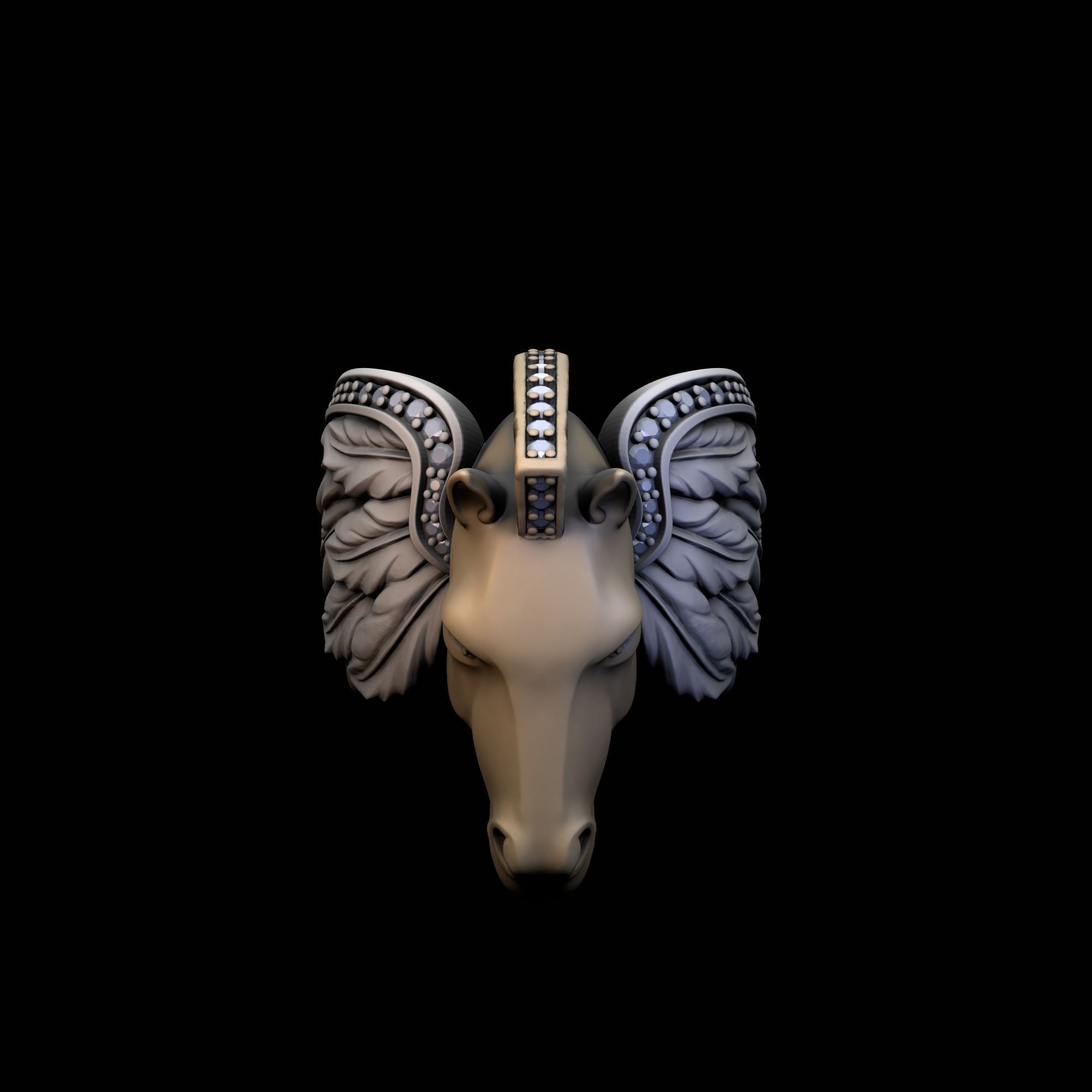Pegasus ring 3D print model_1