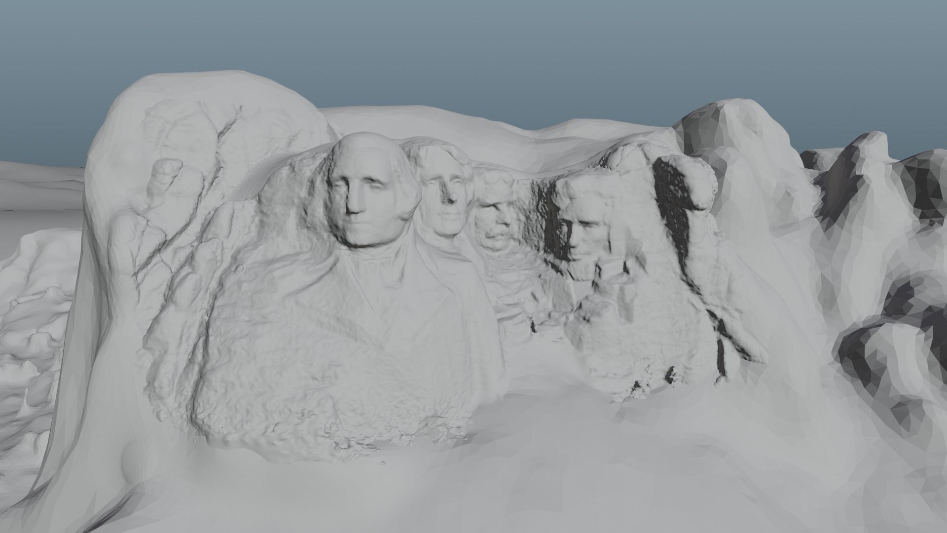 Mount Rushmore Landscape and 3D Printable 3D model_34