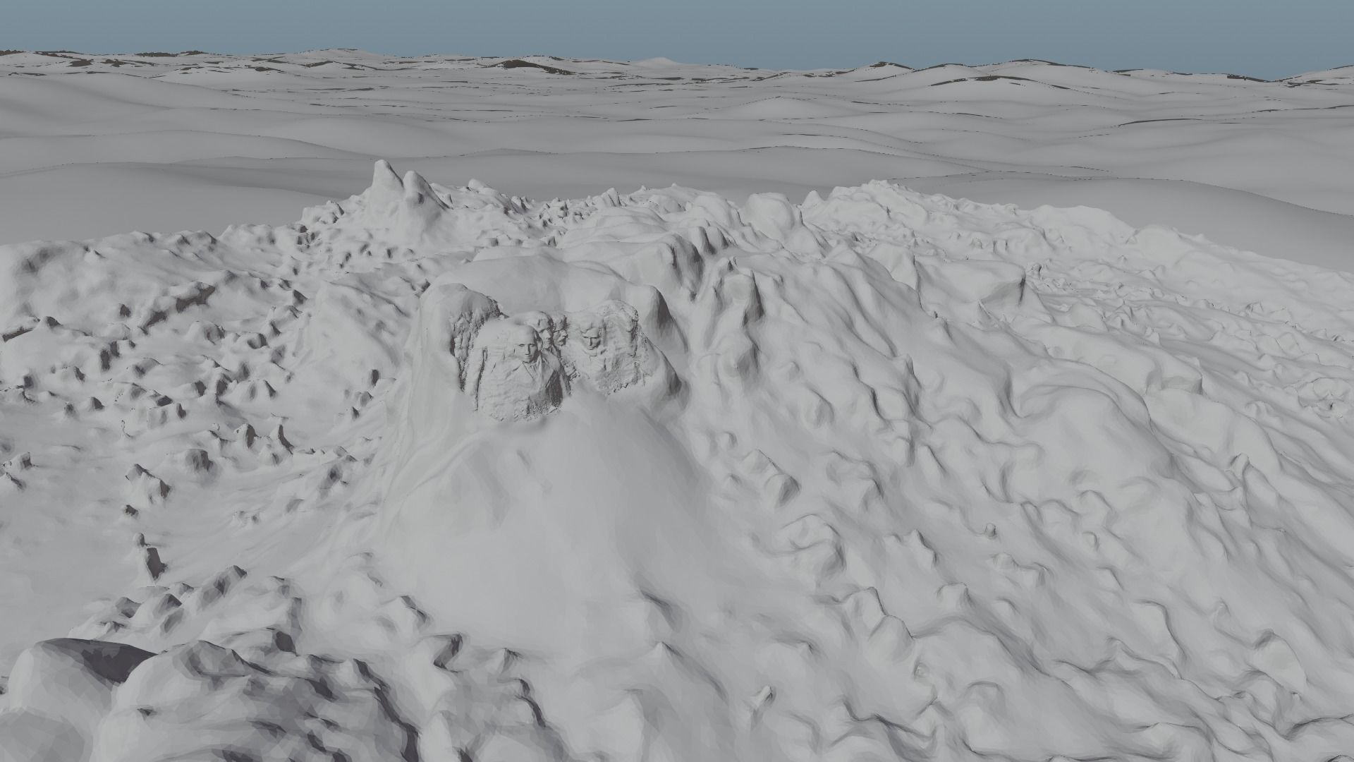 Mount Rushmore Landscape and 3D Printable 3D model_39