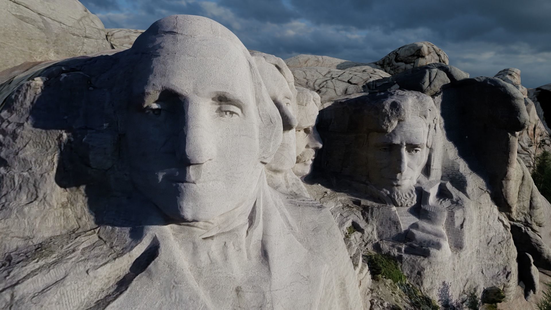 Mount Rushmore Landscape and 3D Printable 3D model_6